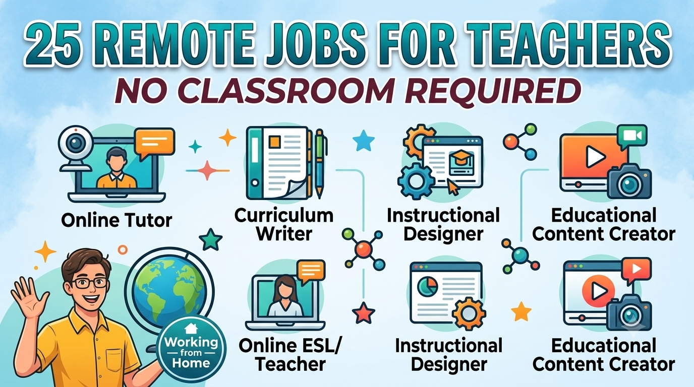 25 Remote Jobs for Teachers (No Classroom Required): Key Skills & Salary Guide